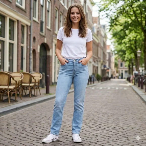 Levi's 314 Shaping Straight Jeans 31x30 Light Wash Stretch Mid Rise Tummy Contro - Picture 1 of 10